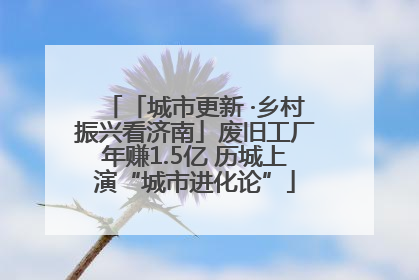 「城市更新 ·乡村振兴看济南」废旧工厂年赚1.5亿 历城上演“城市进化论”