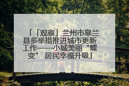 「观察」兰州市皋兰县多举措推进城市更新工作——小城美丽“蝶变” 居民幸福升级
