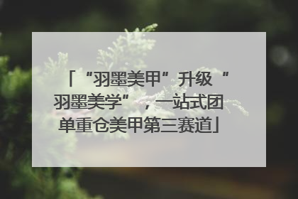 “羽墨美甲”升级“羽墨美学”，一站式团单重仓美甲第三赛道