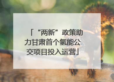 “两新”政策助力甘肃首个氢能公交项目投入运营