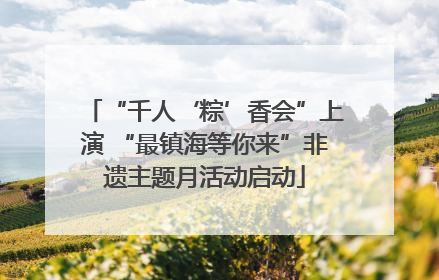 “千人‘粽’香会”上演 “最镇海等你来”非遗主题月活动启动