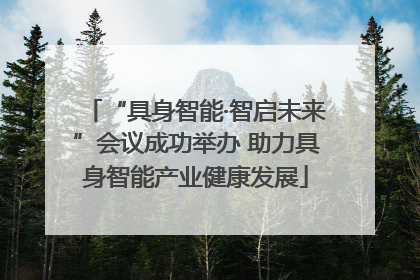 “具身智能·智启未来”会议成功举办 助力具身智能产业健康发展