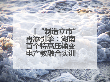 “制造立市”再添引擎：湖南首个特高压输变电产教融合实训基地在衡落户