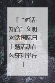 “对话·知音”文明对话国际日主题活动在匈牙利举行