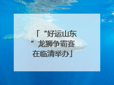 “好运山东”龙狮争霸赛在临清举办