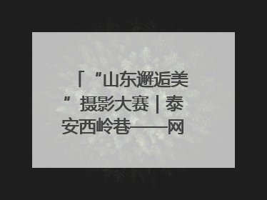 “山东邂逅美”摄影大赛｜泰安西岭巷——网红打卡新地标
