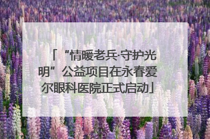 “情暖老兵·守护光明”公益项目在永春爱尔眼科医院正式启动