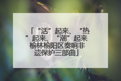 “活”起来、“热”起来、“潮”起来 榆林榆阳区奏响非遗保护三部曲