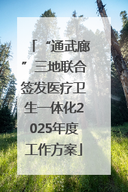 “通武廊”三地联合签发医疗卫生一体化2025年度工作方案
