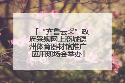 “齐鲁云采”政府采购网上商城德州体育器材馆推广应用现场会举办