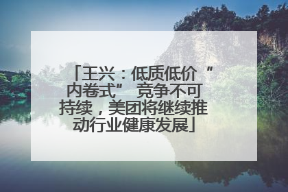 王兴：低质低价“内卷式” 竞争不可持续，美团将继续推动行业健康发展