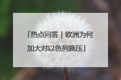 热点问答｜欧洲为何加大对以色列施压