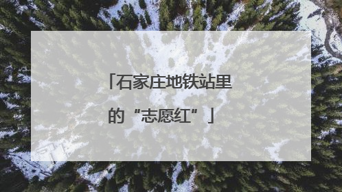石家庄地铁站里的“志愿红”