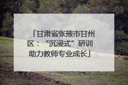 甘肃省张掖市甘州区：“沉浸式”研训助力教师专业成长