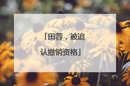 田蓉，被追认撤销资格