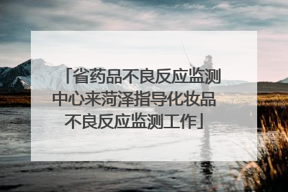省药品不良反应监测中心来菏泽指导化妆品不良反应监测工作