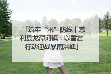 筑牢“汛”防线｜慈利县龙潭河镇：以雷霆行动迎战暴雨洪峰