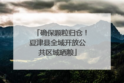 确保颗粒归仓！夏津县全域开放公共区域晒粮
