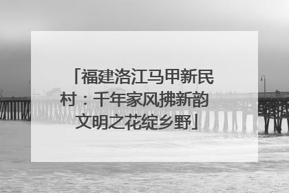 福建洛江马甲新民村：千年家风拂新韵 文明之花绽乡野