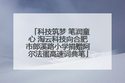 科技筑梦 笔润童心 淘云科技向合肥市郎溪路小学捐赠阿尔法蛋高速词典笔
