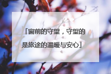 窗前的守望，守望的是旅途的温暖与安心