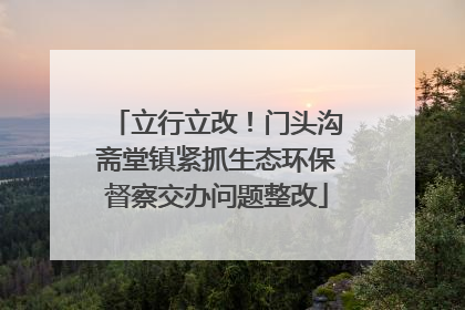 立行立改！门头沟斋堂镇紧抓生态环保督察交办问题整改