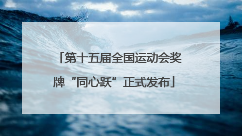 第十五届全国运动会奖牌“同心跃”正式发布