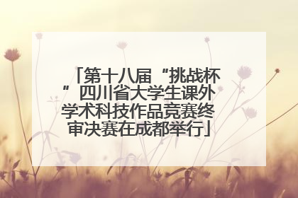 第十八届“挑战杯”四川省大学生课外学术科技作品竞赛终审决赛在成都举行