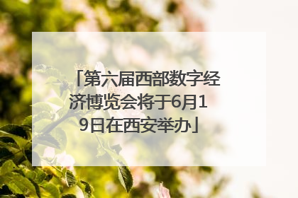 第六届西部数字经济博览会将于6月19日在西安举办