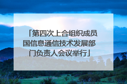第四次上合组织成员国信息通信技术发展部门负责人会议举行