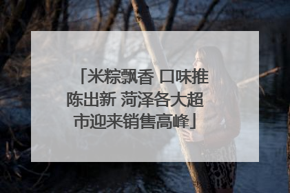 米粽飘香 口味推陈出新 菏泽各大超市迎来销售高峰