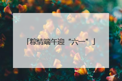 粽情端午迎“六一”
