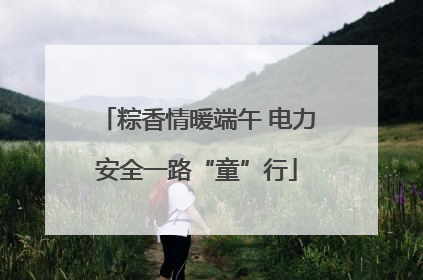 粽香情暖端午 电力安全一路“童”行