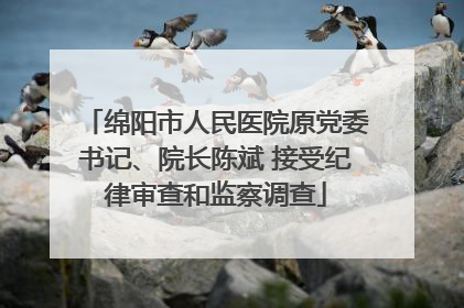 绵阳市人民医院原党委书记、院长陈斌 接受纪律审查和监察调查
