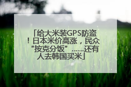 给大米装GPS防盗！日本米价高涨，民众“按克分饭”……还有人去韩国买米