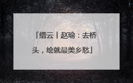 缙云丨赵瑜：去桥头，绘就最美乡愁