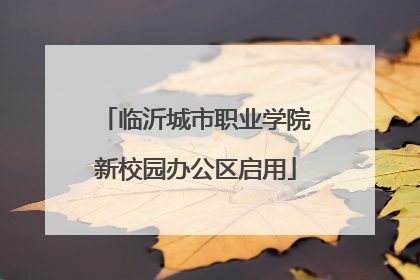 临沂城市职业学院新校园办公区启用