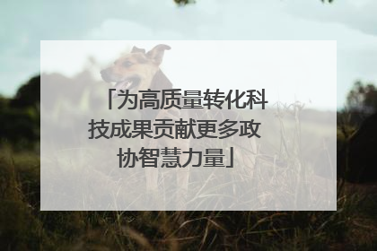 为高质量转化科技成果贡献更多政协智慧力量