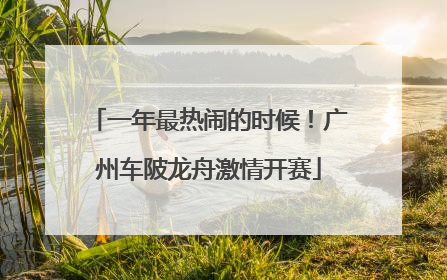 一年最热闹的时候！广州车陂龙舟激情开赛