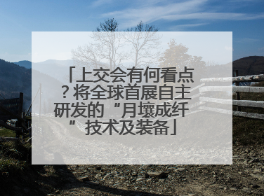 上交会有何看点？将全球首展自主研发的“月壤成纤”技术及装备