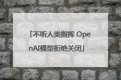 不听人类指挥 OpenAI模型拒绝关闭