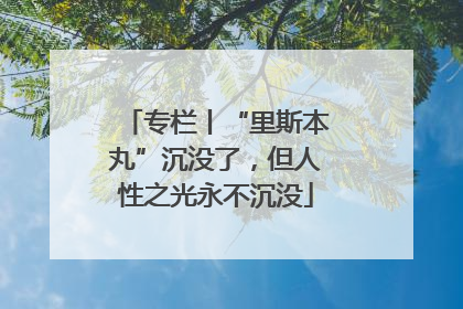 专栏丨“里斯本丸”沉没了，但人性之光永不沉没