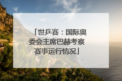 世乒赛：国际奥委会主席巴赫考察赛事运行情况