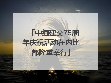 中缅建交75周年庆祝活动在内比都隆重举行