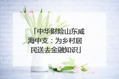 中华财险山东威海中支：为乡村居民送去金融知识