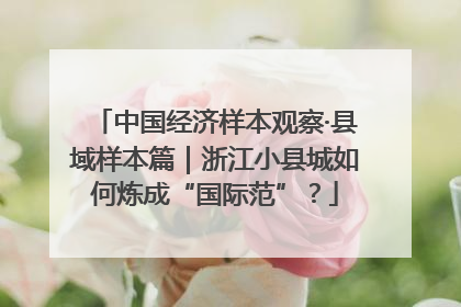 中国经济样本观察·县域样本篇｜浙江小县城如何炼成“国际范”？