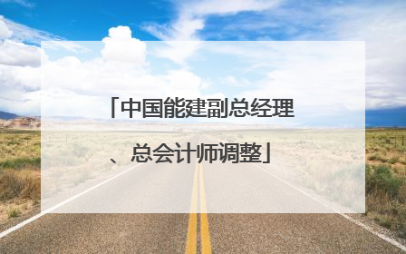 中国能建副总经理、总会计师调整