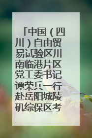 中国（四川）自由贸易试验区川南临港片区党工委书记谭荣兵一行赴岳阳城陵矶综保区考察