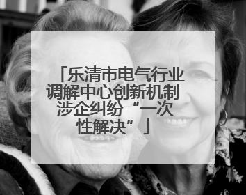乐清市电气行业调解中心创新机制 涉企纠纷“一次性解决”