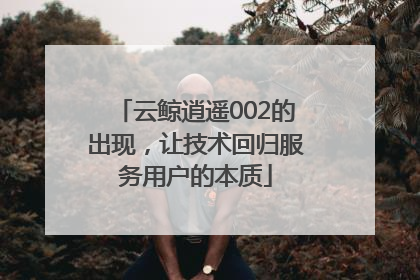 云鲸逍遥002的出现，让技术回归服务用户的本质